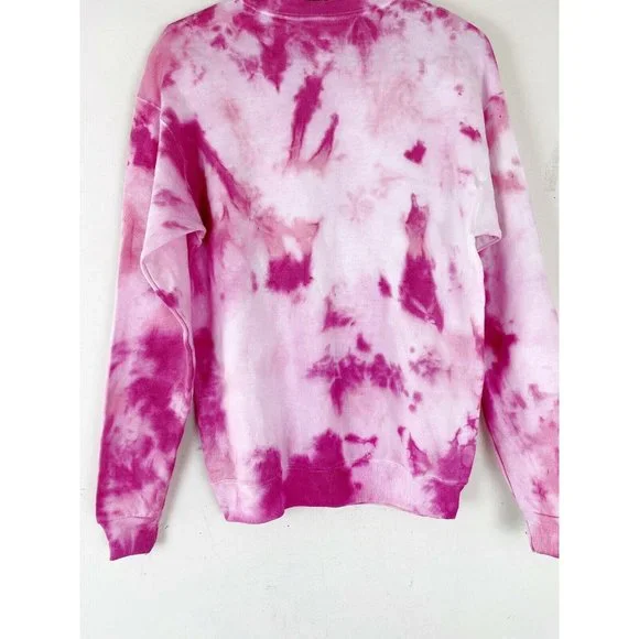 Pink and White Tie Dye Sweatshirt Size Small - Picture 7 of 10